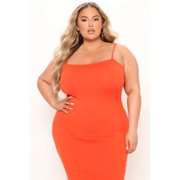 Olivia Maxi Dress - Orange Size 3X RefFNB - Picture 2 of 11